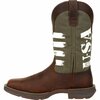 Durango Rebel by Army Green USA Print Western Boot, BROWN/ARMY GREEN, M, Size 11.5 DDB0313